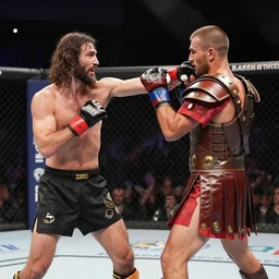 jesus and a roman soldier fighting mma style