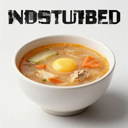 indestructible by disturbed album cover made out of a bowl of soup