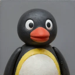 realistic painting of pingu in the style of rutkowski, cinematic, portrait, 8 k, clay