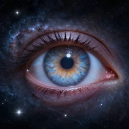 galaxy in the eye 👁️ , high quality, galaxy, 🌌, photo,high details, digital art,