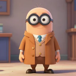 Jimmy neutron as real human , wearing professor uniform