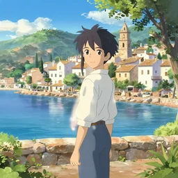 beautiful anime Costa Blanca by makoto shinkai