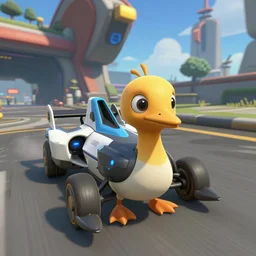 a dodo in rocket league, 8 k, high details, teaser trailer footage