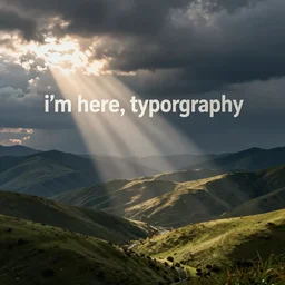 “i’m here, typography”