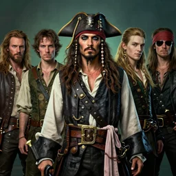 perfectly centered portrait photography, pirate, highly detailed, unreal engine 5, professional portrait photography, candid photography, by greg rutkowski and alphonse mucha and loish and wlop