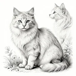 sketch page kitten sanctuary, magnificent, medium shot, details, sharp focus, elegant, highly detailed, illustration, by jordan grimmer and greg rutkowski, intricate, beautiful, trending artstation, pixiv, digital art