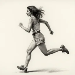 a sketch drawing, she run away, photorealistic, by gabo mendoza, trending on artstation