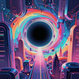 infatuated by the call of the void, futuristic mythic cityscape, vivid colorful lighting, unreal 5 render, studio ghibli, digital art, octane render, beautiful composition, trending on artstation, award winning photograph, masterpiece