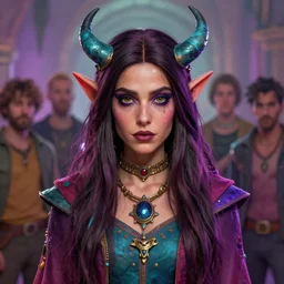 centered head - on medium shot painted portrait, maya ali as gloomhaven warlock, gaudy colours, octane render, unreal engine, matte painting concept art, fanart artstation by jesper ejsing and rhads and lois van baarle and ilya kuvshinov and rossdraws
