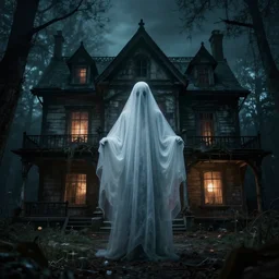 ghostly figure, inside the most haunted house in the world
