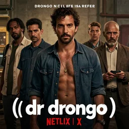 title card for a drongo netflix show called ( ( dr drongo ) ), tv show poster