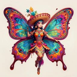 hyper detailed ultra sharp mexican fairy. trending on artstation, vibrant aesthetic, bloodwave, colorful, psychedelic, ornate, intricate, digital painting, concept art, smooth, sharp focus, illustration, art by artgerm and greg rutkowski and h. r. giger, 8 k