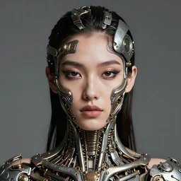 portrait of latina model, intricate, ( ( mech ) ), sharp focus, octane render, realistic, detailed, beautiful, unreal engine, symmetrical!!, maybelline, sephora, loreal, artstation, art by artgerm, rossdraws, art by karol bak, makeup by pat mcgrath, cinematic, concept art, filmic, vsco