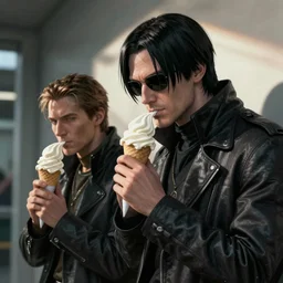 albert wesker eating ice cream with alex mercer