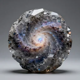 abstract carved crystal sculpture of a nebula, 4k