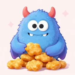 a chicken nugget monster