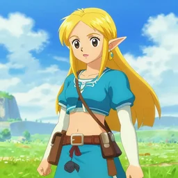 saria from ocarina of time in one piece style