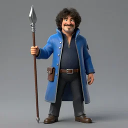 an ultra detailed matte painting bob ross as a blue mage from final fantasy, fantasy, concept art by john collier and albert aublet, octane render, 8 k, detailed face