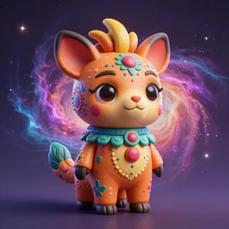 “Alebrijes” Character portrait, 3-D 8k , digital art, Mexican folk art, cute single animal, contrasting nebula background, Hyperdetailed, Martin Sandiego, Julia Fuentes, Adi Granov
