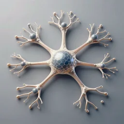 High quality photo of neural network architecture made out of human neurons