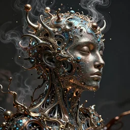 symbolism, chaos , consciousness, illusion , beautiful, random metallic colors, organism, divine, static, fluid , breathe, void , abyss , cinematic lighting , cinematic mood, very detailed, 8k, high resolution, photorealism, wide angle, cinematic atmosphere, elaborate, highly detailed, ornate, shiny, dramatic lighting, realistic,octane render,-H 1024
