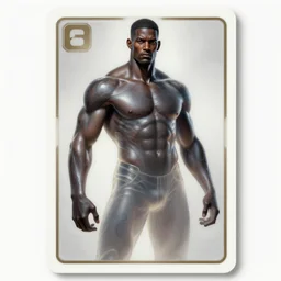elegant hyper realistic intrincated concept art full body portrait painting, trading card game art, of a translucent muscular dark gritty spawn superhero vigilante, wearing a modern ornated armor, vivid color scheme, scary atmospheric lighting, in the style of cristian sauret