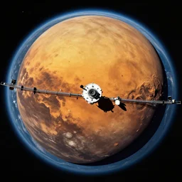 a photo of mars taken by a telescope from earth