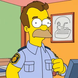 the simpsons scene of ned flanders is commissioner gordon