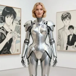 un dia de paz! christina hendricks in futuristic armor by iris van herpen, arte koto no ha no niwa, makoto shinkai, moebius, milo manara, hugo pratt, french comic art, semi - realistic anime, portrait, beautiful face, symmetrical face, trending on pixiv, detailed, clean lines, sharp lines, crisp lines, award winning illustration, masterpiece, 4 k