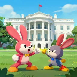 rabbids attacking the whitehouse, rayman raving rabbids