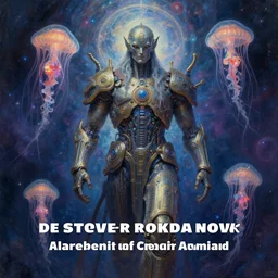 powerful stern god of jellyfish metaverse made of ancient magic technology, galactic nebular astral realm sacred journey in oil painting, trending on artstation, award winning, emotional, highly detailed surrealist art