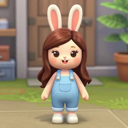chibi bunny girl in the sims 4