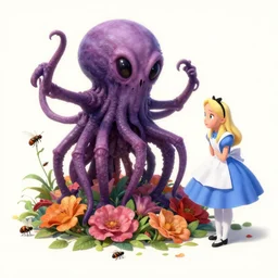 the platonic ideal of flowers, rotting, insects and praying of cletus kasady carnage davinci dementor chtulu mandelbulb ponyo alice in wonderland dinotopia watership down botw, fantasy, ego death, decay, dmt, psilocybin, concept art by greg rutkowski and simon stalenhag and alphonse mucha