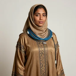 A Moroccan woman wearing clothes made of RCA cables, portrait, Taschen, by Hiromix