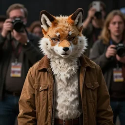 Walter white lost at a furry convention, movie still frame, hectic, intense