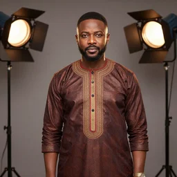a studio photoshoot of a nigerian marty feldman, studio lighting, bokeh