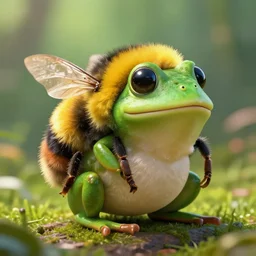 fluffy bumblebee - frog hybrid, by weta digital, wildlife photography