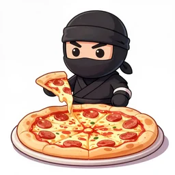 cartoon of a pizza ninja by kevin eastman
