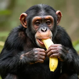 muppet chimpanzee eating banana high quality hyper realistic sigma 5 5 mm