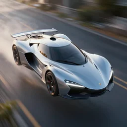 photography of a flying car from futur , photo realistic, octane render
