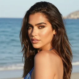 mia khalifa on the beach