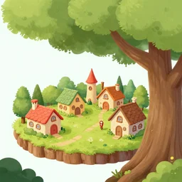fairy village on a tree