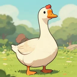 gigachad anthro goose. big muscles. strong beak. the goose she tells you not to worry about
