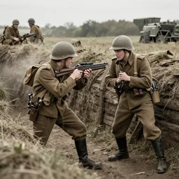 gigachad fighting in WW1 trenches