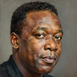 a close - up portrait of louis armstrong, by greg manchess, highly detailed oil painting
