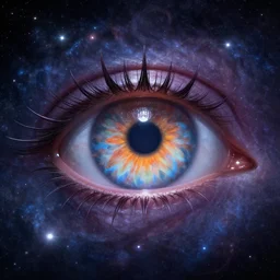 galaxy incornea of eye, overdetailed art, by greg rutkowski, magic