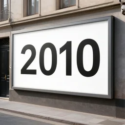 advertisement for 2 0 1 0, in 1 9 2 9 street