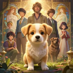 highly detailed portrait of a cute puppy, unreal engine, fantasy art by greg rutkowski, loish, rhads, ferdinand knab, makoto shinkai and lois van baarle, ilya kuvshinov, rossdraws, tom bagshaw, alphonse mucha, global illumination, radiant light, detailed and intricate environment