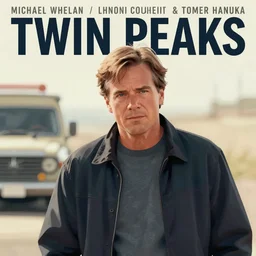 Twin Peaks poster artwork by Michael Whelan and Tomer Hanuka, Rendering of Patrick Swayze from scene from Twin Peaks, full of details, by Makoto Shinkai and thomas kinkade, Matte painting, trending on artstation and unreal engine