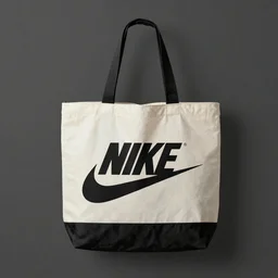 digital banner Google Ad of a tote bag, text Nike